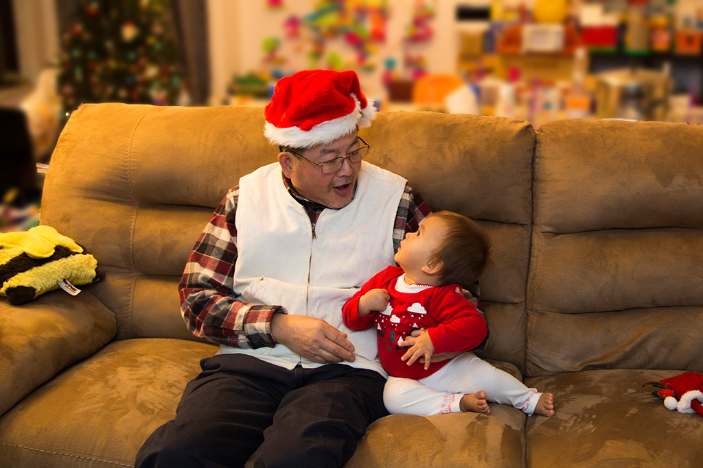 Santa Ray with baby Alyssa