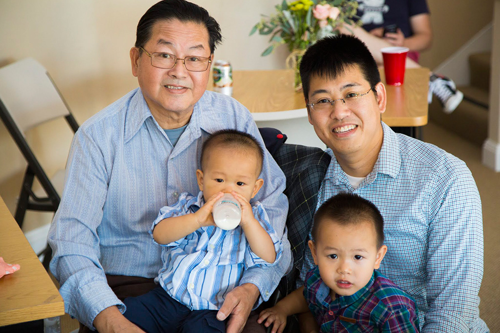 Raymond with Ernest and his sons